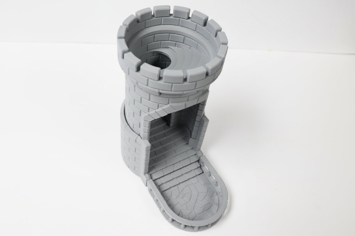 Self-Rolling Smash Dice Tower