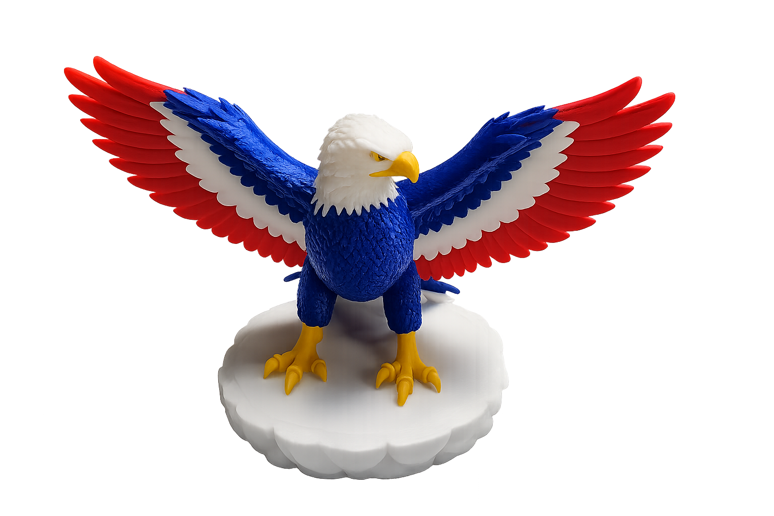 Patriotic Bald Eagle Statue