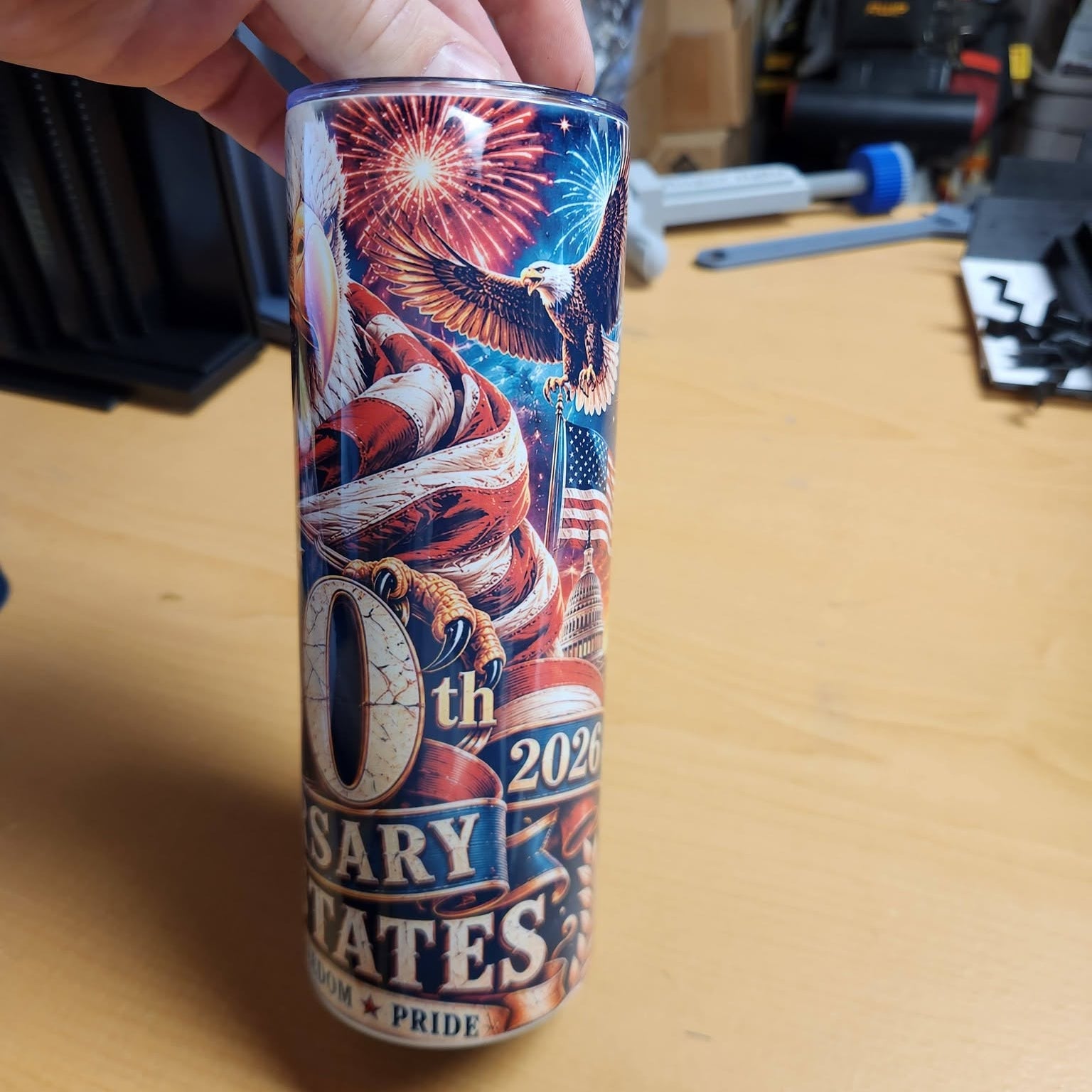 250th Anniversary USA Eagle Skinny Tumbler – 20 oz