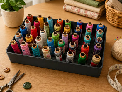 Stackable Sewing Organizer Box, 3-Layer Thread Spool and Notions Storage