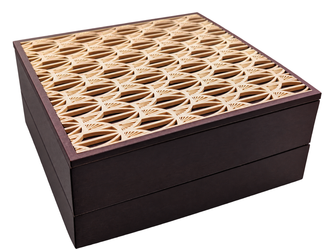 Embroidery Thread Organizer Box with Decorative Lid, Craft Storage Case