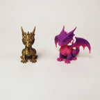 Dragon Mini Set of 2 Gold and Pink