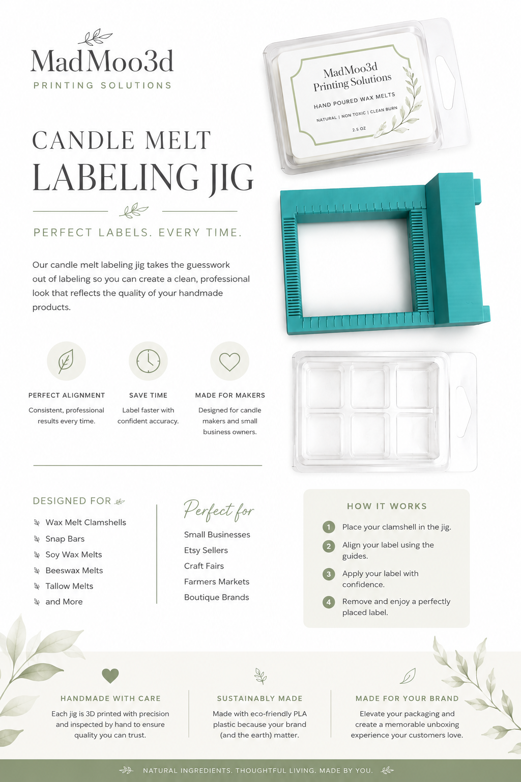 Precision Label Applicator for Wax Melt Clamshells