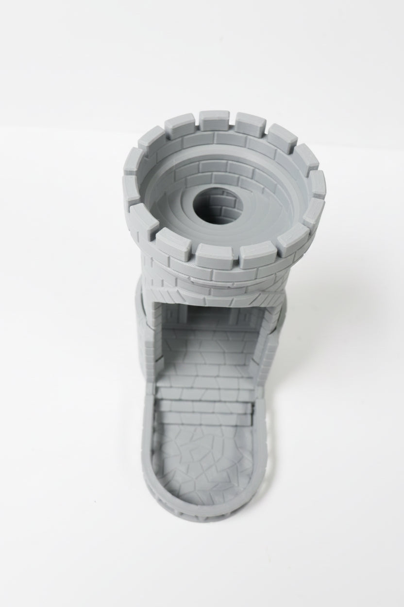 Self-Rolling Smash Dice Tower