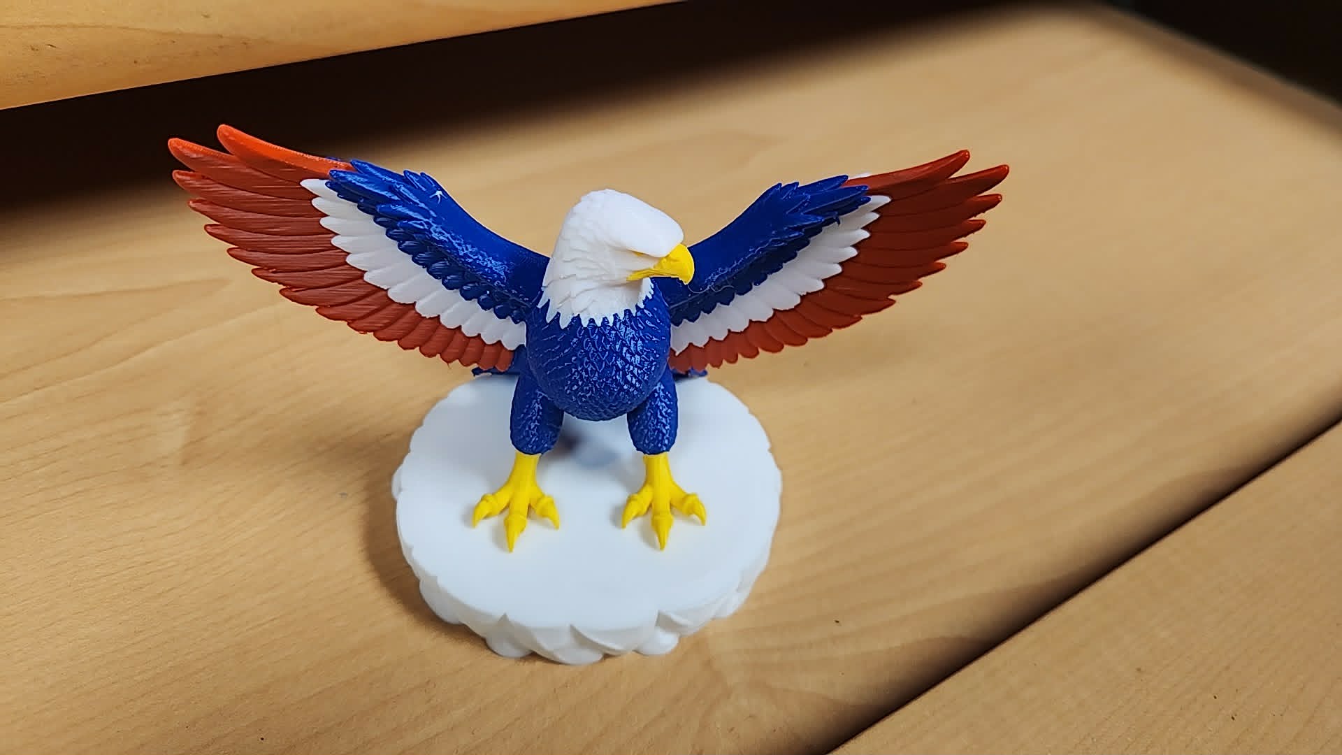 Patriotic Bald Eagle Statue